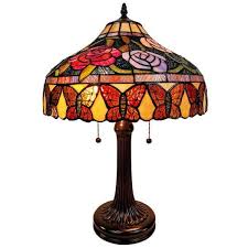 table lamp with stained glass fl