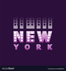 Retro New York Logo Text Word American City