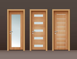 Modern Wooden Doors With Glass In Eco