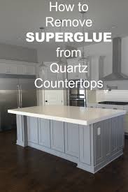 remove superglue from a quartz countertop