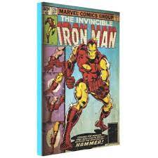 Iron Man Comic Book Wood Wall Decor
