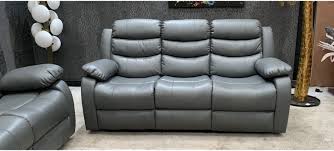 roman recliner leather sofa 3 seater