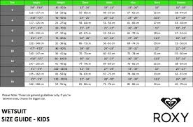 Roxy Wetsuit Size Chart Thewaveshack Com