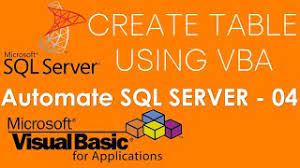 sql server database using vba