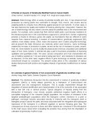 abstract on gmos genetic engineering genetically modified organism 