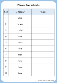 plurals worksheets for 2nd grade your