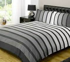 soho stripe black duvet quilt cover