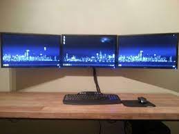 triple monitor wall mount monitor
