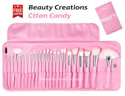 pastel pink makeup brush set
