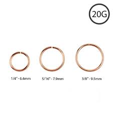 Rose Gold Plated Sterling Silver Nose Ring Continuous Hoop