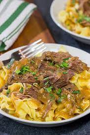 old fashioned beef noodles just