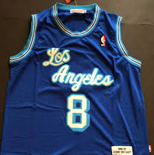 As the minneapolis lakers, their road uniform is powder blue with gold trim. Nba Throwback Kobe Bryant La Lakers Jersey Blue Depop