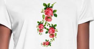 rose grows on a vine women s cropped t