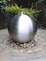 Sphere Water Features Steel Stone