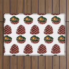 home sweet pinecone outdoor rug by