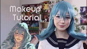 female mahito cosplay makeup tutorial