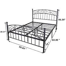 dumee queen bed frame with headboard
