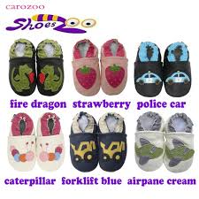Best Seller Carozoo Soft Sole Baby Toddler Kid Indoor Leather Prewalker Shoes Slippers Socks Boys Girls