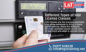 diffe types of hgv licence cles