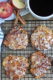 air fryer apple fritters with brown