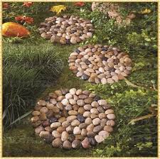 river rock stepping stones decorative