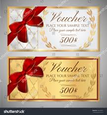 Voucher Gift Certificate Coupon Template White And Gold