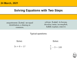 Solving Two Step Equations