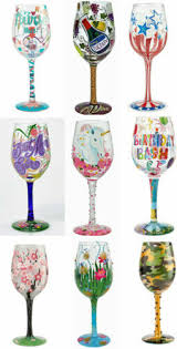 Hand Painted Wine Glasses For