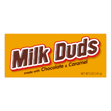milk duds candy with chocolate and