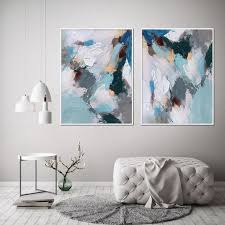 Pastel Color Set Of 2 Abstract Wall Art