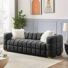Polyester 3 Seater Rectangle Sofa