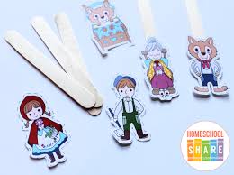 little red riding hood popsicle puppets