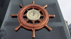 Vintage Clock Ship Wheel Furniture