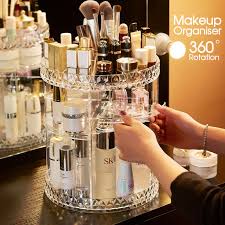 acrylic makeup organiser 360 3 layer