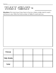 Blank Tally Chart Worksheets Teaching Resources Tpt