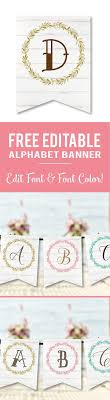 100 Editable Wedding Alphabet Banner Flags Template Design