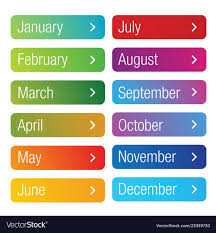 Month Of The Year Button Set