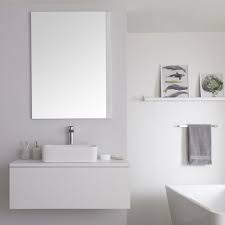 white 1000mm wall hung vanity unit with