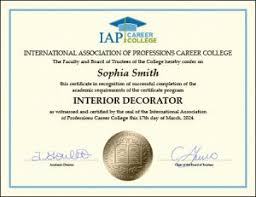 interior decorator certificate course