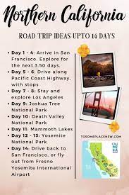 2 to 14 day northern california road