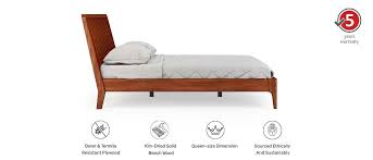 Olivia Solid Wood Queen Size Bed