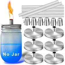 Aikeve Mason Jar Tabletop Torches Kits
