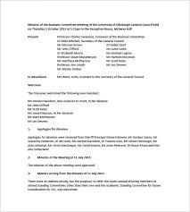 Meeting Minutes Template Absent Sample 2367