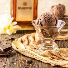 chocolate amaretto ice cream burrata