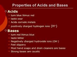 Physical And Chemical Properties Of Acids And Bases