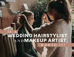 is a wedding hairstylist and makeup