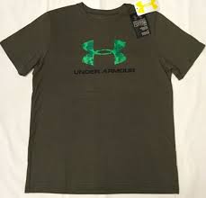 Nwt Youth Boys Ysm Small Under Armour T Shirt Tee Top Loose Cotton Green Ua
