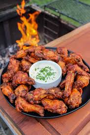 smoked double fried wings over the
