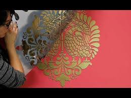 How To Paint A 3d Wall Stencil Design