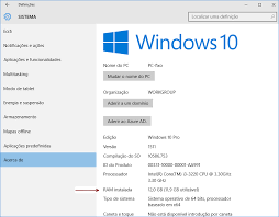 windows 10 como saber a quantidade de